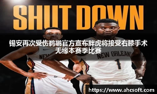 锡安再次受伤鹈鹕官方宣布胖虎将接受右膝手术无缘本赛季比赛